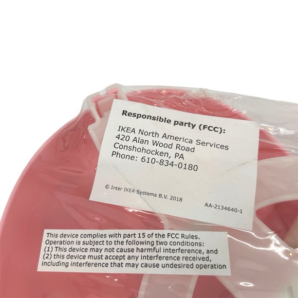 NIP IKEA UPPLYST LED Wall Lamp Heart Pink NEW - Picture 10 of 10